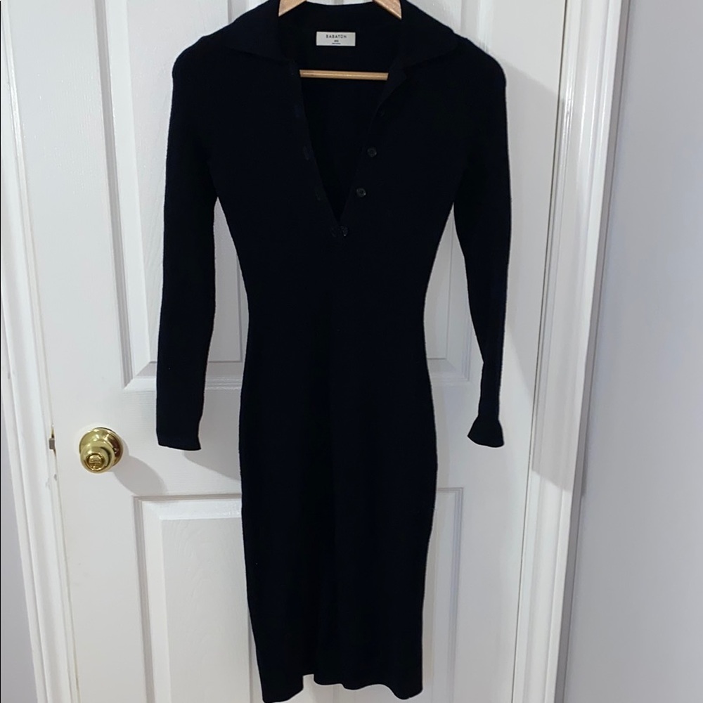 Elegant Black Knit Dress BABATON
